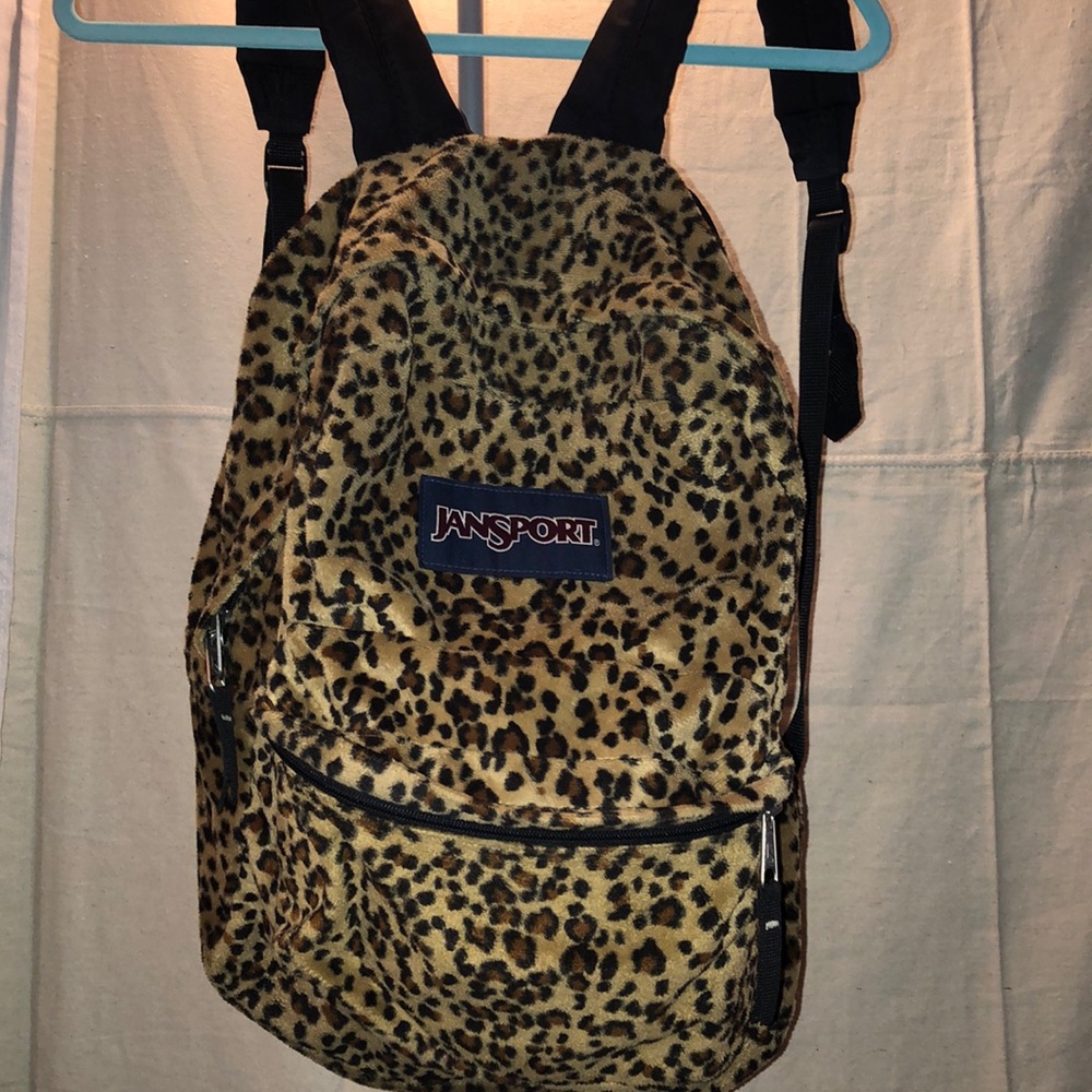 Fuzzy Jansport book bag